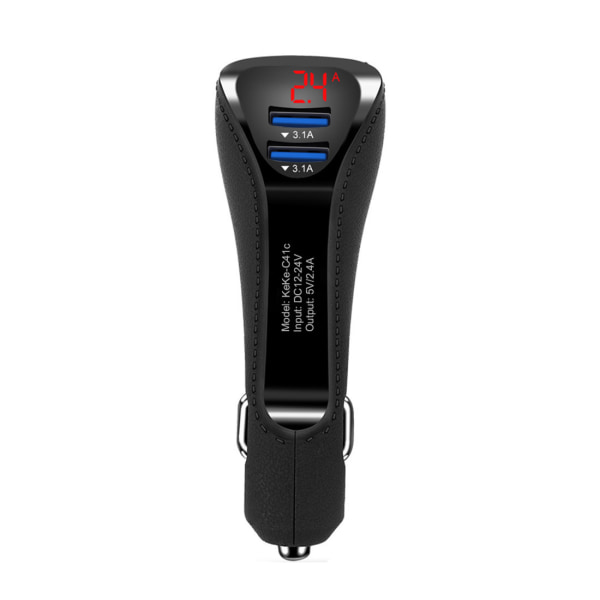 2-ports digital skjermbil lader 5V dobbel USB skjermbil lader smart skjerm mobiltelefonlader