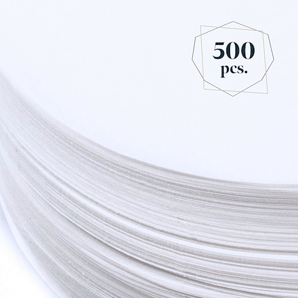 Förpackning med 500 st hamburgerpressar i non-stick papper - ∅ 11,5 cm - idealisk för att laga hamburgare och förbereda hamburgare