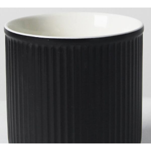 Planter, bricka och balkong Hydroponisk keramisk planter, läckagesäker och icke-porös, 8*8cm (svart utan hål).