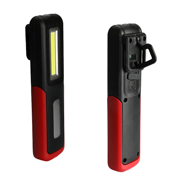Punainen työvalo, magneettinen USB-ladattava LED-työvalo, COB-mekaaninen tarkastusvalo autokorjaamoon, autotalliin, retkeilyyn, U