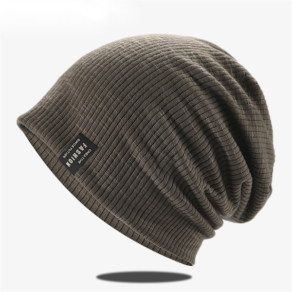 Hat efterår og vinter herre- og damemode stribet hat trend varm kuppel bunke hat