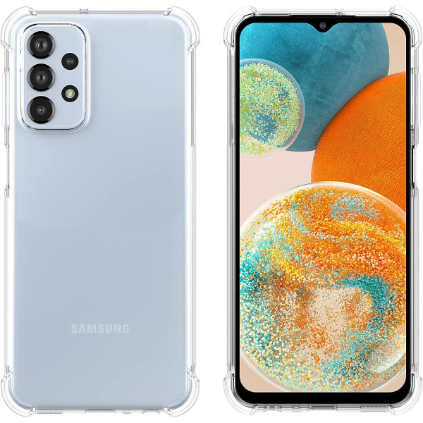 Genomskinligt fodral Samsung Galaxy A03 4G(164) Förstärkta hörn Skyddande omslag Transparent Stötsäkert Mjukt TPU-stötfångarfodral för Galaxy A03 4G(164)