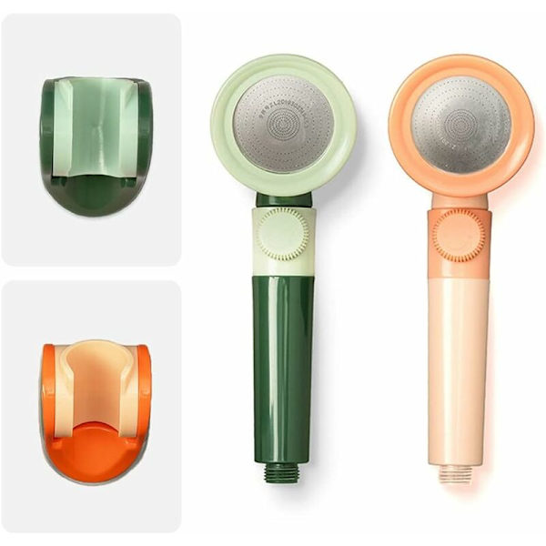Multi Speed ​​Dusjhode for Bad - Justerbar Oransje - Multi Speed ​​- ABS Dusjsprinkler - Vannbesparende