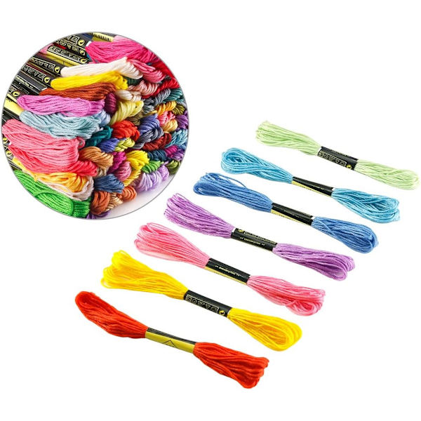 Broderigarn Kit til Broderi Krydssting Strikning Brasilianske Armbånd Garn Syning Værktøj Tilbehør, 100 Farver