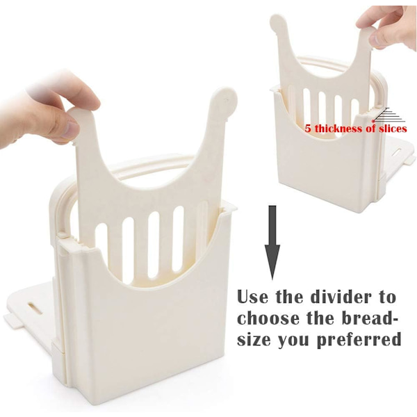 Brödskärare, tjocklek justerbar skärmaskin tårta och brödskär toastskärare manuell justerbar nivåerare brödskärare tårta för bröd toast