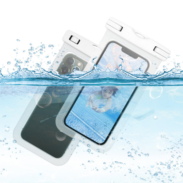 1 ST. Svart vattentät smartphone-väska, Universal IPX8 Vattentät