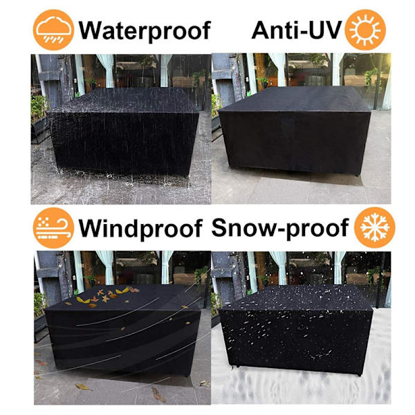 Havemøbelovertræk, 420D Oxford Havemøbelovertræk 70x70x70cm, Anti-UV/Vejr/Vind/Regn Overtræk, Rektangulær, til Terrasse Have Udendørs