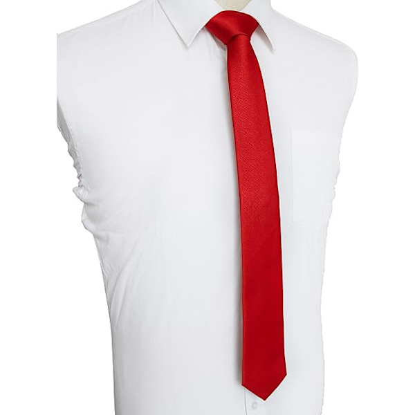 Mænds Rød-Slips 6CM Smal Slim
