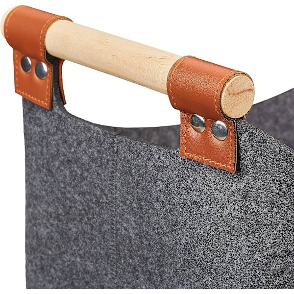 Huopalaatikko, säilytyskori, taitettava, laatikko kahvalla, tummanharmaa 34*22* ​​​​​​22cm