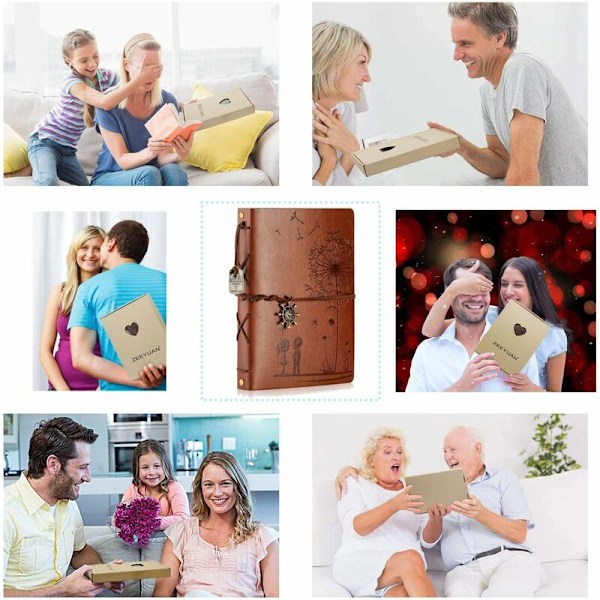 Valokuva-albumi, iso albumi scrapbooking vintage nahka voikukka-albumi joulu ystävänpäivälahjat äitien ainutlaatuinen lahja syntymäpäiväksi Muistoalbumi