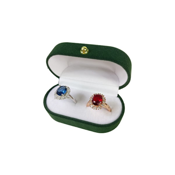 3 Delbara Delar Dubbla Ringar Box Display Bijouterier Bröllop Vigselring Box