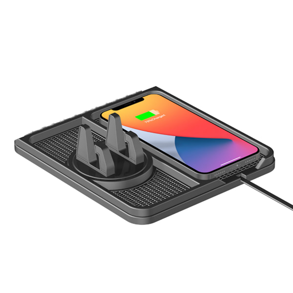 Trådløs Billader 15W Multifunktionel Mobiltelefonholder Navigation Parkering Nummer