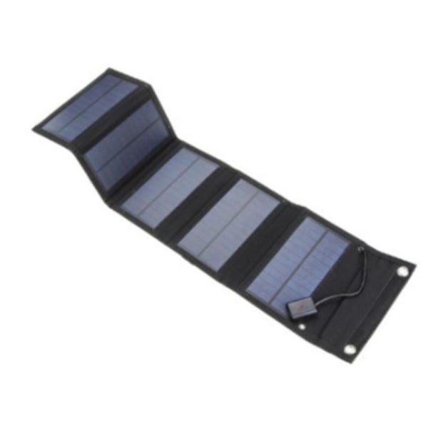 5V 15W USB Solcellelader Bærbar Solcelle Vanntett Solbatteriladere Solpanel USB Powerbank med 5 Solpaneler d