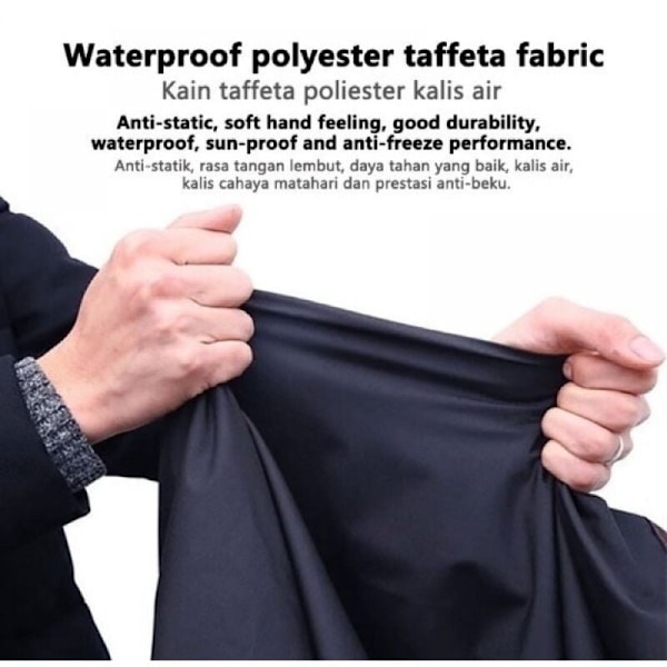 Solskyddande tygöverdrag för elcyklar: 220 x 95 x 110 cm svart