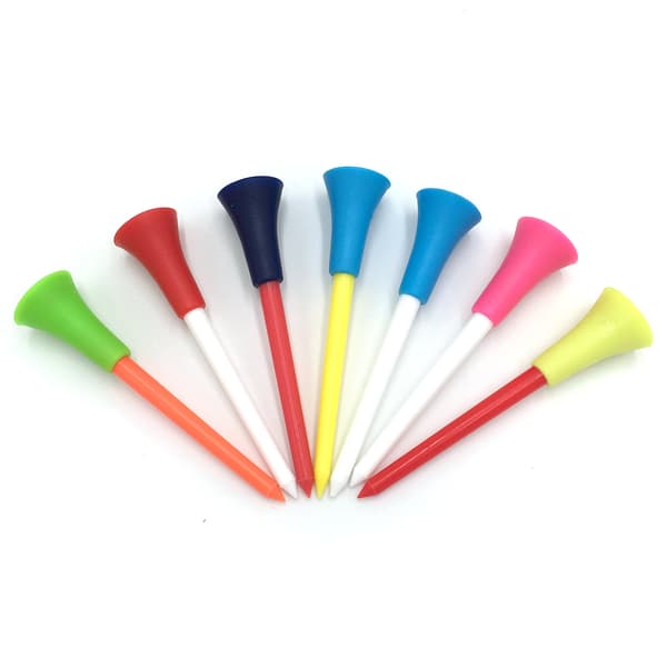 Premium plastgolf-tees 3-1/4 tommer holdbare gummikappe golf-tee (50 stk.)