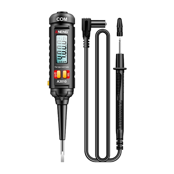 Multimeter av A3010 penntyp, 4000 punkter, True-RMS bakgrundsbelysning, digital multimeter, automatisk räckviddstestare, LCD elektrikerverktyg