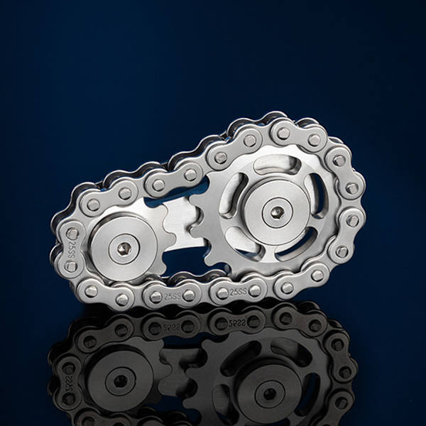 Sprocket Zipper Sykkelkjede Nyhet Skrivebord Metall Leker 1 stk (Fargerik)