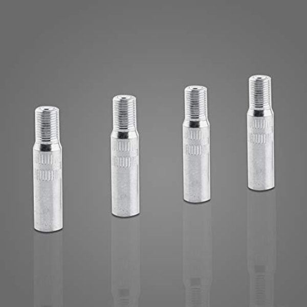 4 stk ventilhetteadapter dekkforlengelse ventilstammeforlengelse ventilhette bil motorsykkel lastebil campingvogn i krombelegg