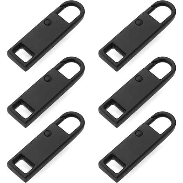 10 stk. cursor kildre chip, udskiftningslynlås, universal lynlås, aftagelige lynlåsfaner, til lynlås, kuffert, støvler, jakke, rygsæk (sort)