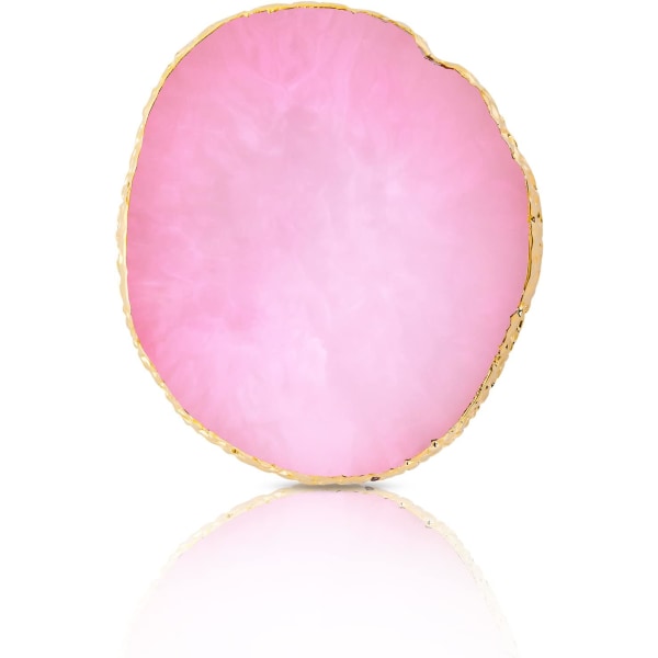 Rosa harpiks neglelakkpalett gull trim neglelakkpalett hjerteform display bord Kosmetisk fargeblandingsverktøy