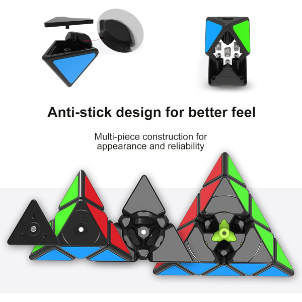 3x3, magisk kub triangel pyramid pussel twist reseleksak lämplig för presenter