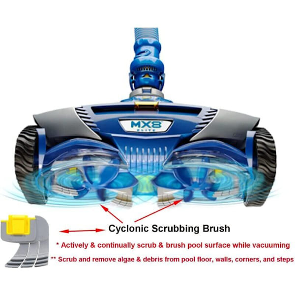 Pakke med 4 Cyclone Scrub børster R0714400 til Zodiac MX8 Elite robotpoolrenser