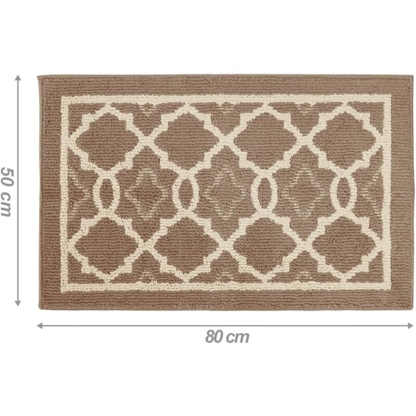 Indendørs dørmåtte, moderne absorberende entrémåtter, maskinvaskbar skridsikker indvendig sideplade, udvendig indvendig bagdørskorridor (50 x 80