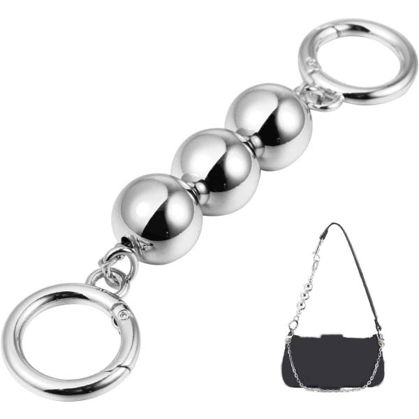 Imiteret perle taske kæde forlængelse (sølv), til at erstatte posen