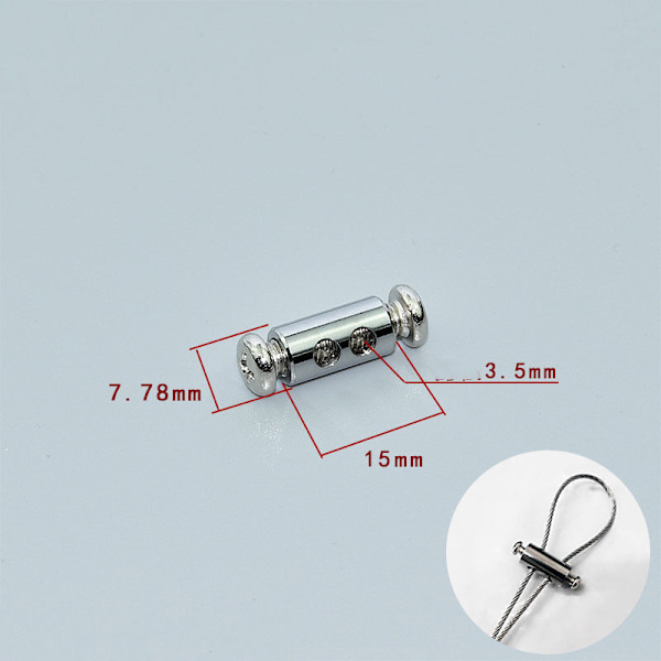 10 stk. kabelklemme med skruklemmehette, kabelklemme for kabel og ledning 1 til 3 mm i diameter, dobbel endetang for kabel og ståltråd