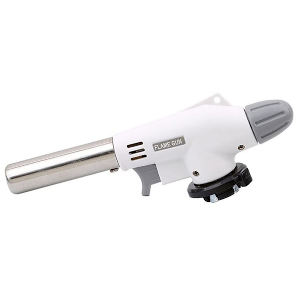 Butanbrenner, kjøkkenlighter med sikkerhetslås, brennerbrenner, flammepistol, gassbrennerlighter, kjøkkentorcher (butangass ikke inkludert)
