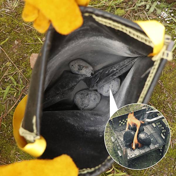 Palonkestävä pussi Hiilillä käsitelty pussi Kestävä korkeille lämpötiloille Ulkokäyttöön Helppokäyttöinen
