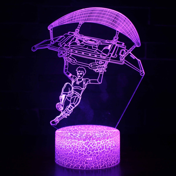 3D flerfärgad nattlampa för barn med pekskärm med fjärrkontroll - Fortnite #20