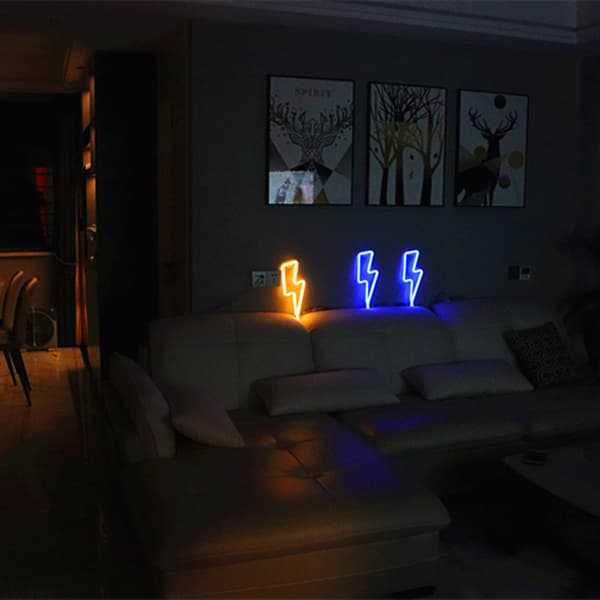 LED-modellering ljusfestival hem festlig sovrum atmosfär ljus neonljus blixt (vit)