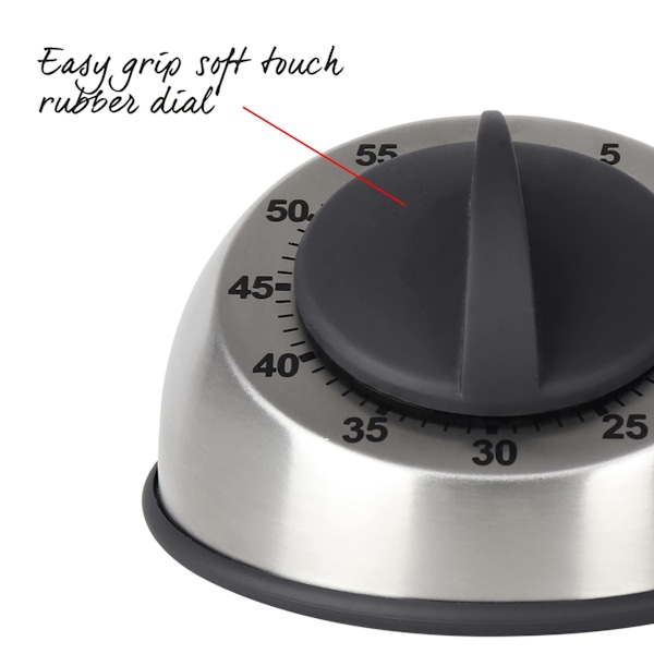 Køkken Timer Køkken Timer Tegnefilm Timer Rund Rustfrit Stål Bord Timer Sort