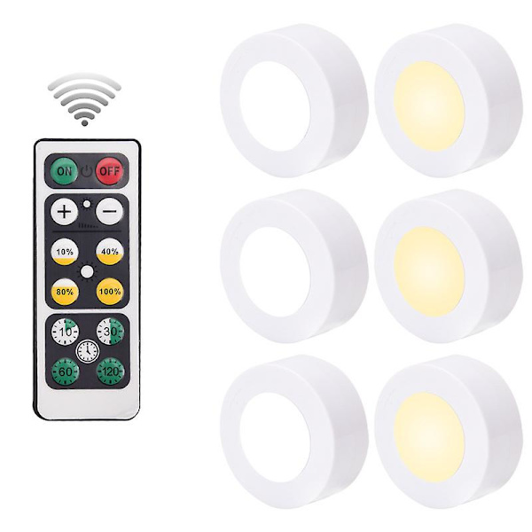 Skaplys LED med fjernkontroll, lys skapbelysning
