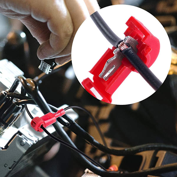 120 stk T-tapp crimp elektriske kabelsko - Hurtigkobling Bilisolert ledning og kabelsko - 0,5-6,0 mm²