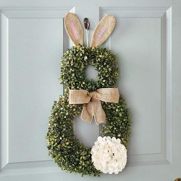 Cottontail påskhare krans - Vårdekoration för ytterdörren 30*50cm