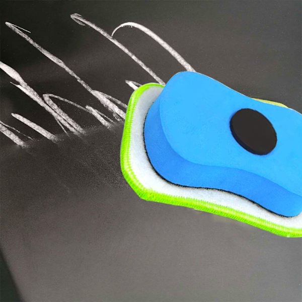 3 Vaskbare Tavlevisker, Magnetisk Tavlevisker Whiteboardvisker Tørrvisker Gjenbrukbar Krittvisker Klasseromsmarkører (Blå + Gul + Rød)