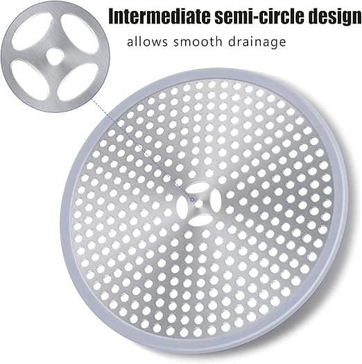 1 stk, bruseafløb, hårfilter, brusepropfilter, anti-hår bruseafløbsrist, afløbsdæksel vaskfilter, bruseafløbshår opsamler - sølv rustfrit