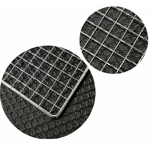 Grillrist i rustfritt stål for camping, grilling, 40x25cm piknik Fontainebleau Sølv