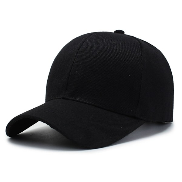 Musta baseball-lippis säädettävällä koolla, sopii juoksulenkeille ja ulkoiluun kaikkina vuodenaikoina