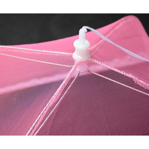 4-pack 17\" stora och robusta popup-matskyddstält i mesh (blå, rosa, lila, gul), återanvändbara, hopfällbara matskydd för utomhusbruk, matskydd