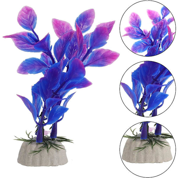 10 stk akvariefisk akvarieplanter, små akvarier plast simulering vannplanter dekorative akvarium liten damdekorasjon av falsk flo