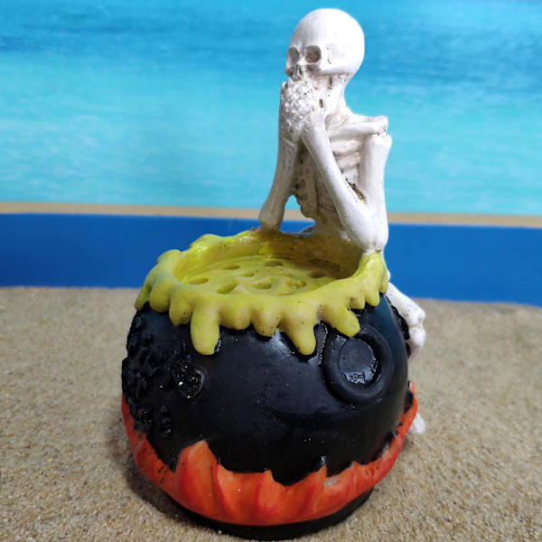 Skelett Spökhus Leksaksmodell Skräck Magi Rekvisita Sand Set Kreativ Skrivbord Halloween Hartsdekoration