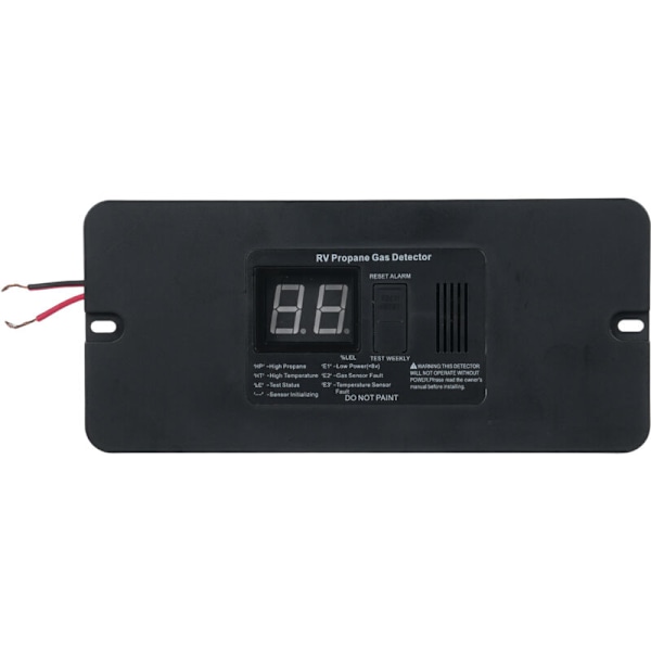 Digitaalinen propaanikaasuvaroitin matkailuautoon 85 dB:n äänihälytyksellä, 12 V DC kaasuvaroitin matkailuautoon (musta, suuri)