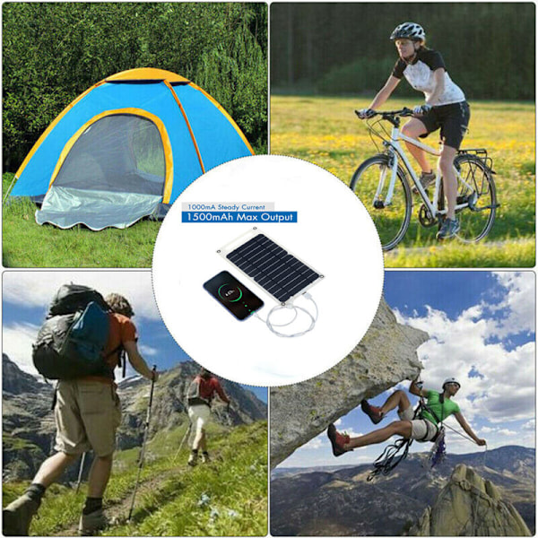 (1 del) 6 V portabel solpanel med USB stabil batteriladdare, lämplig för laddning av mobiltelefon utomhus, camping, hus