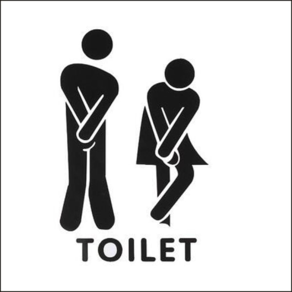 Mand Kvinde Toilet WC Fjernelse Husholdning Hjem Væg Sticker Plakat Væg Dekoration til Soveværelse Stue Badeværelse Køkken Vindue Glas