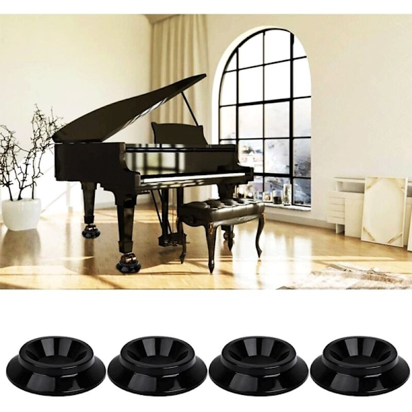 Set med 4 halkfria dynor för pianohjul