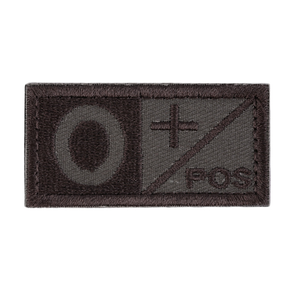 2 stk - O-blodtype Morale Army Tactical Broderi Feste Patch