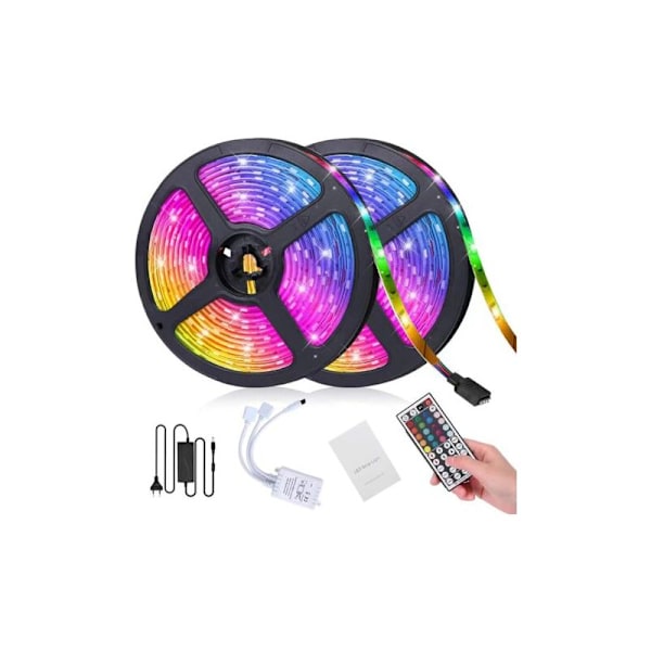 10m LED-slinga, LED RGB RGB BAND RGB LED BAND LED BAND LED BAND För Rum 300 LEDs 5050 RGB IP65 Vattentät fjärrkontroll med 44 knappar (10m)